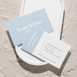 Tarjeta De Visita Minimalist Customizable Professional Light Blue