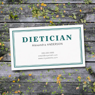 Tarjeta De Visita Minimalist Dietitian