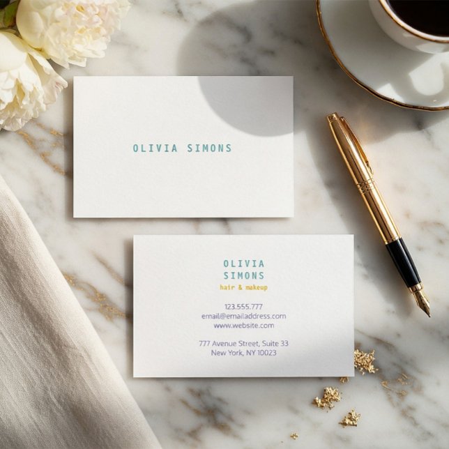 Tarjeta De Visita Minimalist Elegant Business Card. (Minimalist and elegant custom business card.)