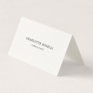 Tarjeta De Visita Minimalist Elegant Classical Professional Cream
