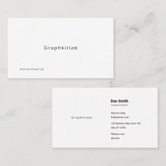 Tarjeta De Visita Minimalist Founder Branded Business Card