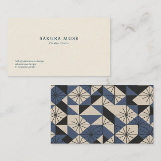 Tarjeta De Visita Minimalist Geometric Japanese Business Card