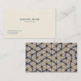 Tarjeta De Visita Minimalist Geometric Japanese Business Card 
