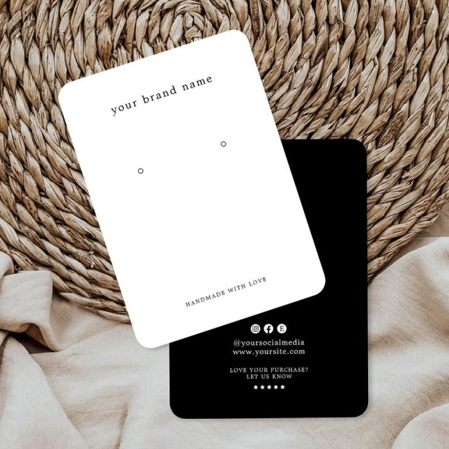 Tarjeta De Visita Minimalist Logo Earring Display Card (Subido por el creador)