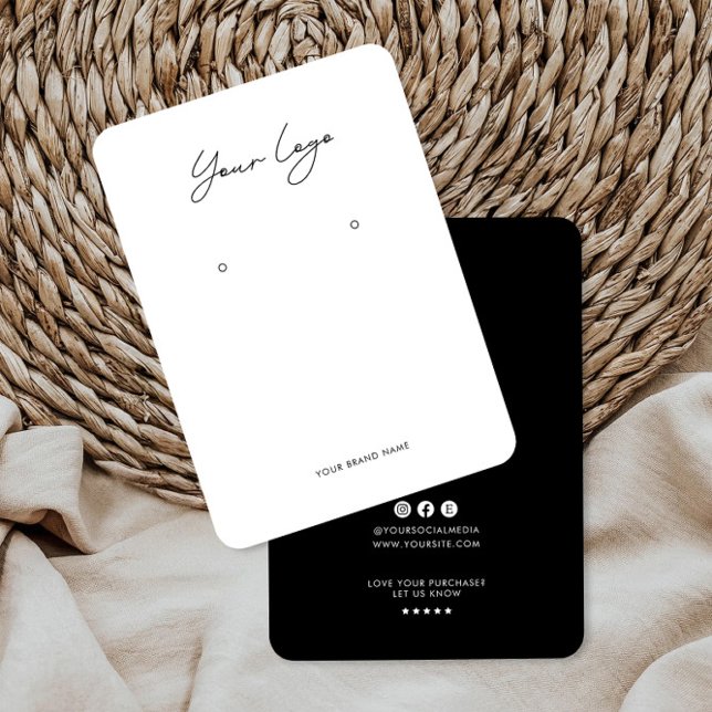 Tarjeta De Visita Minimalist Logo Earring Display Card (Subido por el creador)