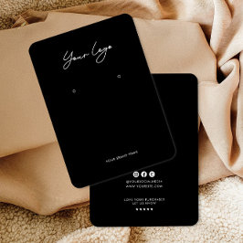 Tarjeta De Visita Minimalist Logo Earring Display Card