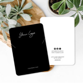 Tarjeta De Visita Minimalist Logo Necklace Display Card