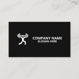 Tarjeta De Visita Minimalist Luxury Gym Trainer Coach Weight Fitness