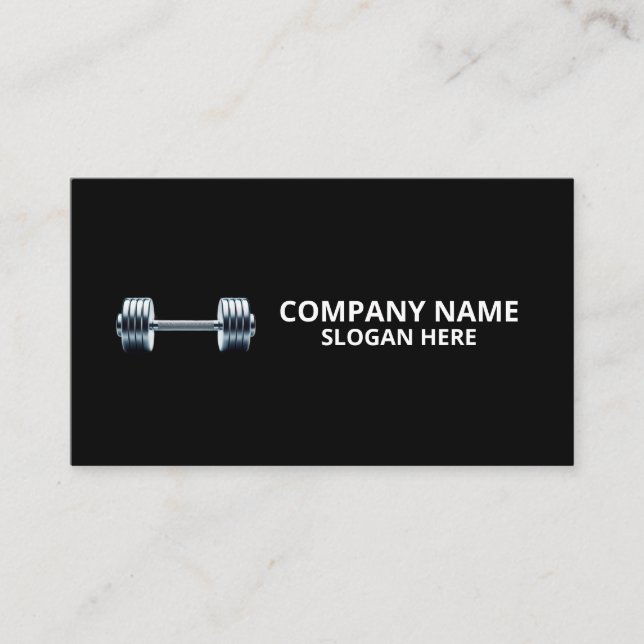 Tarjeta De Visita Minimalist Luxury Gym Trainer Coach Weight Fitness (Anverso)