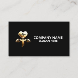 Tarjeta De Visita Minimalist Luxury Gym Trainer Coach Weight Fitness