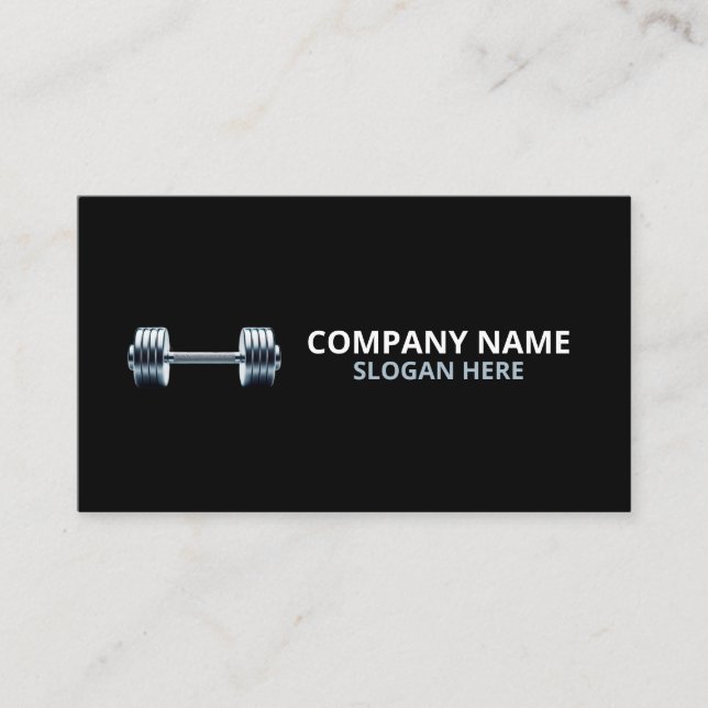 Tarjeta De Visita Minimalist Luxury Gym Trainer Coach Weight Fitness (Anverso)