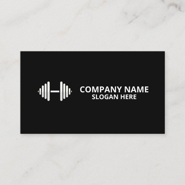 Tarjeta De Visita Minimalist Luxury Gym Trainer Coach Weight Fitness (Anverso)