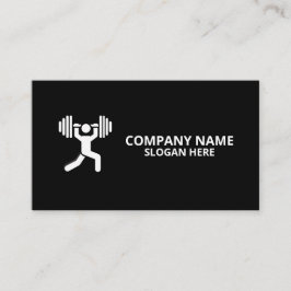 Tarjeta De Visita Minimalist Luxury Gym Trainer Coach Weight Fitness