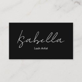 Tarjeta De Visita Minimalist Modern Black Lash Artist
