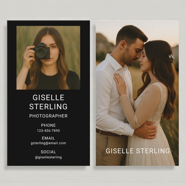 Tarjeta De Visita Minimalist Modern Photographer Photo (Subido por el creador)