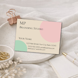 Tarjeta De Visita Minimalist Pastel Branding Design