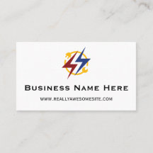 Minimalist Professional Electrician Business Card