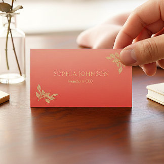 Tarjeta De Visita Minimalist red Business Card