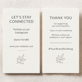 Tarjeta De Visita Minimalist Small Business Let's Stay Connected