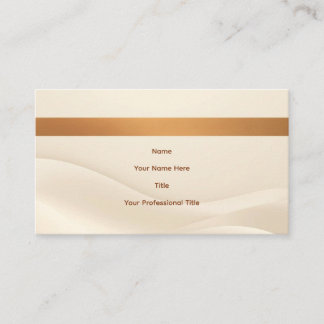 Tarjeta De Visita Minimalist Soft Beige & Tan Modern Business Card 