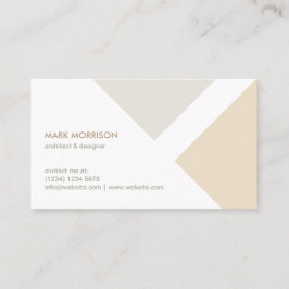 Tarjeta De Visita Minimalist white beige modern professional smart