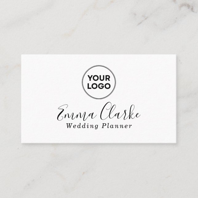 Tarjeta De Visita Minimalist White Black Scan Code Business Card (Anverso)