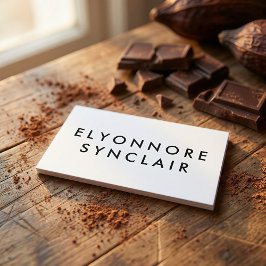 Tarjeta De Visita Minimalist White Craft Chocolate Maker QR Code