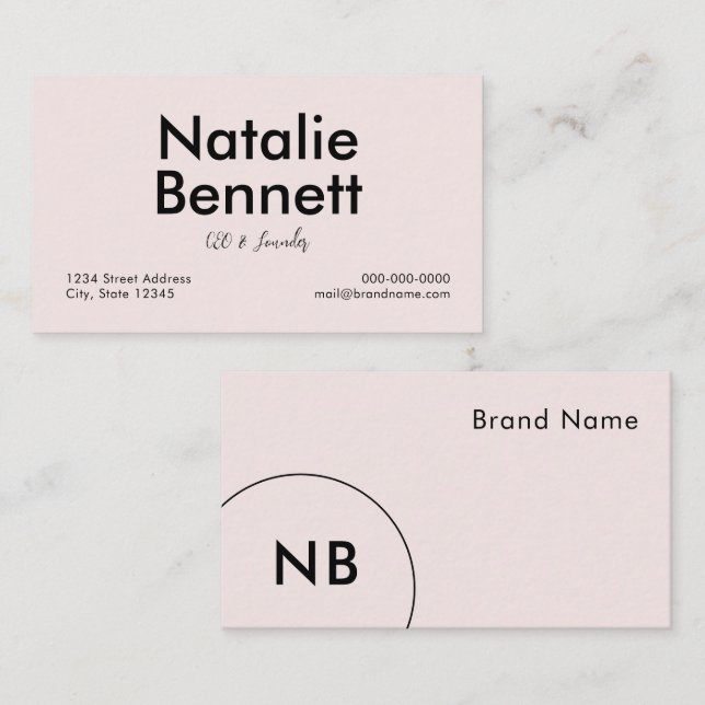 Tarjeta De Visita Minimalista (Anverso / Reverso)