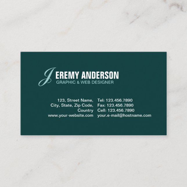 Tarjeta De Visita Minimalista (Anverso)