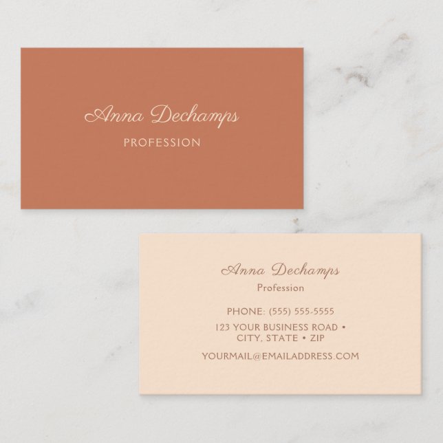 Tarjeta De Visita Minimalista (Anverso / Reverso)