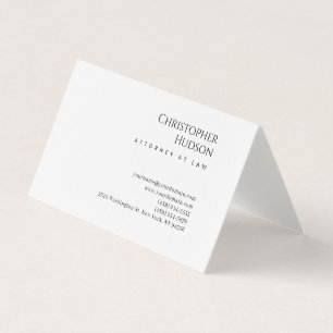 Tarjeta De Visita Minimalista Abogado Simple y Claro