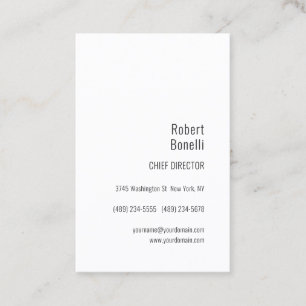 Tarjeta De Visita Minimalista Blanco Gris Moderno