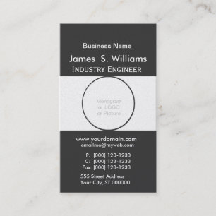Tarjeta De Visita Minimalista blanco negro único de la forma