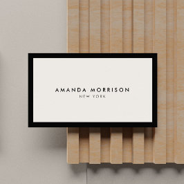 Tarjeta De Visita Minimalista Boutique Black/Ivory
