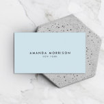 Tarjeta De Visita Minimalista Boutique Blue<br><div class="desc">Un diseño elegante y refinado eleva el nombre o el nombre de la empresa a través de un estilo minimalista y moderno. Un fondo azul claro le da un aire tranquilo a esta plantilla clásica de diseño de tarjetas de visita. © 1201AM CREATIVE</div>
