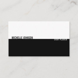 Tarjeta De Visita Minimalista Boutique de lujo negro/blanco