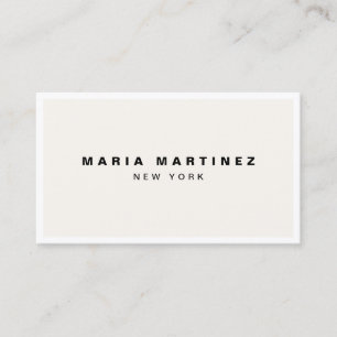 Tarjeta De Visita Minimalista Boutique White/Ivory