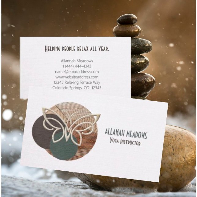 Tarjeta de visita minimalista Butterfly Bamboo Yog (Subido por el creador)