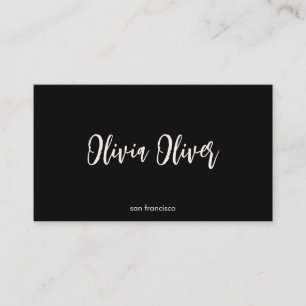 Tarjeta De Visita Minimalista Caligrafía Moderna Elegante de Letra N