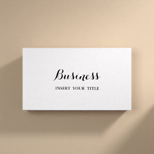 Tarjeta De Visita Minimalista caligráfico elegante