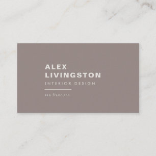Tarjeta De Visita Minimalista Chic Moderno Creativo Marrón Beige