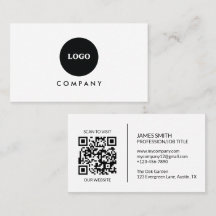 Tarjeta de visita minimalista | código QR