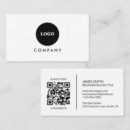 Tarjeta de visita minimalista | código QR