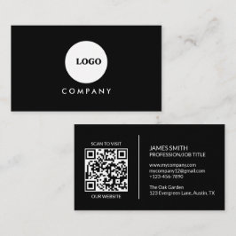 Tarjeta de visita minimalista | código QR