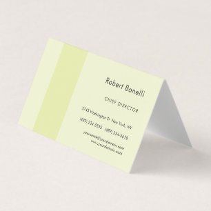 Tarjeta De Visita Minimalista Color Crema Plano Moderno