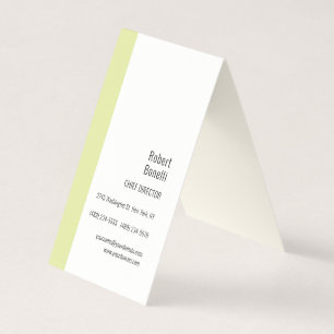 Tarjeta De Visita Minimalista Color Crema Plano Moderno