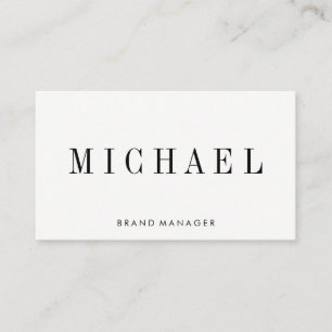 Tarjeta De Visita Minimalista con fuente serif