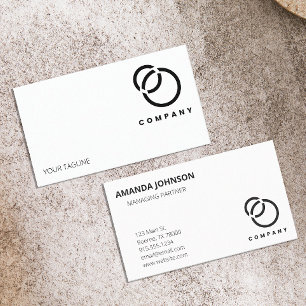 Tarjeta de visita Minimalista con logotipo de pers