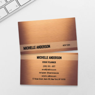 Tarjeta de visita Minimalista Copper Luxe