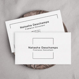 Tarjeta de visita Minimalista, cuadrada y fina